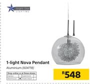 Bright Star 1 Light Nova Pendant Aluminium