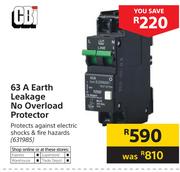 CBI 63A Earth Leakage No Overload Protector