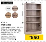 Home & Kitchen Cuba Bookcase-1200mm x 600mm x 300mm