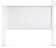 Home & Kitchen White Bedroom Collection Headboard-1800mm x 400mm x 1360mm