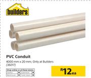 Builders PVC Conduit-4000mm x 20mm Each
