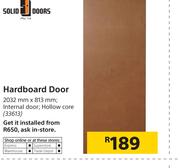 Solid Doors Hardboard Door-2032mm x 813mm