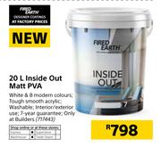 Fired Earth 20L Inside Out Matt PVA