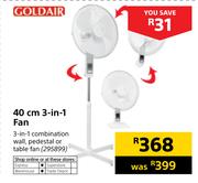 Goldair 40cm 3 In 1 Fan