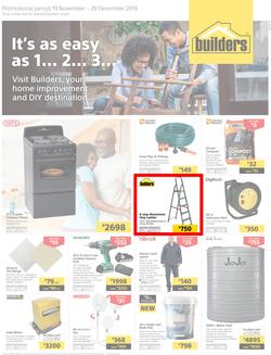 Builders Superstore Inland : It's As Easy As 1... 2... 3... (19 Nov - 29 Dec 2019), page 1