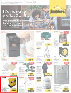 Builders Superstore Inland : It's As Easy As 1... 2... 3... (19 Nov - 29 Dec 2019), page 1