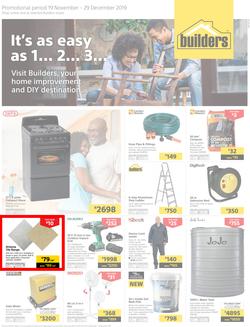 Builders Superstore Inland : It's As Easy As 1... 2... 3... (19 Nov - 29 Dec 2019), page 1