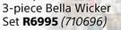 Designhouse 3-Piece Bella Wicker Set