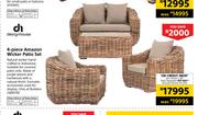 Designhouse 4-Piece Amazon Wicker Patio Set