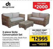 Designhouse 3-Piece Sicily Conversation Set