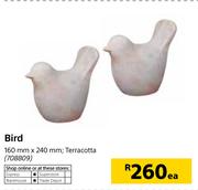 Bird 160mm X 240mm Terracotta-Each