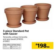 3-Piece Standard Pot With saucer-Each