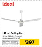 Ideal 142cm Ceiling Fan White