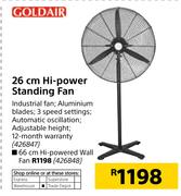 Goldair 66cm Hi-Powered Wall Fan