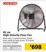 Goldair 45cm High Velocity Floor Fan