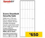 Xpanda Diy Econo Shootbolt Security Gate 2000mm X 770mm 