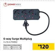 Power Worx 6-Way Surge Multiplug 3x16 A