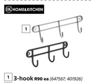 Home & Kitchen 3 Hook-Each