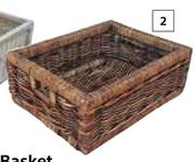 Home & Kitchen Mahogany Wicker Basket 485mm x 380mm x 175mm