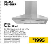 Italian Designer 60cm Cooker Hood 