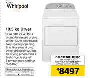 Whirlpool 10.5Kg Dryer