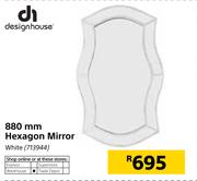 Designhouse 880mm Hexagon Mirror White