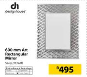Designhouse 600mm Art Rectangular Mirror Silver