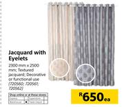 Jacquard With Eyelets 2300mm x 2500mm-Each