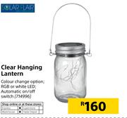 Solar Flair Clear Hanging Lantern