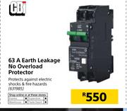 CBI 63 A Earth Leakage No Overload Protector
