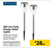 Solar Flair 360mm Tulip Design Stake Lights-Each