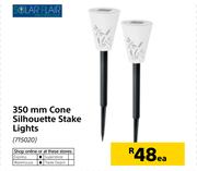 Solar Flair 350mm Cone Silhouette Stake Lights-Each