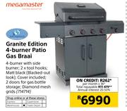 Megamaster Granite Edition 4-Burner Patio Gas Braai