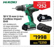 Hikoki 18V 13mm Li-Ion Cordless Impact Drill