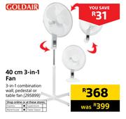 Goldair 40cm 3-In-1 Fan