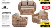 Designhouse 4-Piece Amazon Wicker Patio Set