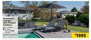 Aluminium Lounger With Padded Textilene Black
