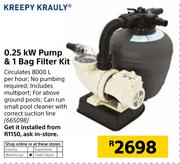 Kreepy Krauly 0.25kW Pump & 1 Bag Filter Kit