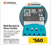 Gardena Wall Bracket & Hose Combo