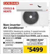 Gold Air 18000BTU Non Inverter Air Conditioner