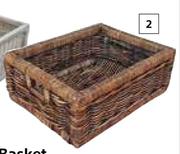 Home & Kitchen Mahogany Wicker Basket 485mm x 380mm x 175mm
