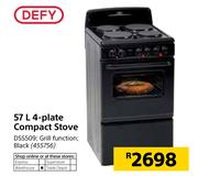 Defy 57L 4 Plate Compact Grill Function Black Stove DSS509