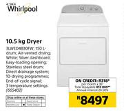 Whirlpool 10.5Kg Dryer