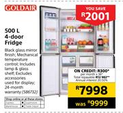 Goldair 500Ltr 4 Door Fridge