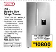 Defy 559Ltr Side By Side Fridge/Freezer