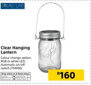Solar Flair Clear Hanging Lantern