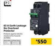 CBi 63 A Earth Leakage No Oberload Protector