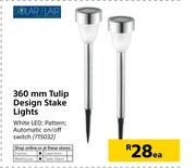 Solar Flair 360mm Tulip Design Stake Lights-Each