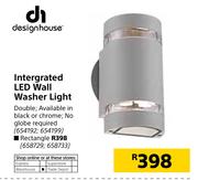 Designhouse Integrated LED Wall Washer Light Double 