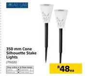 Solar Flair 350mm Cone Silhouette Stake Lights-Each